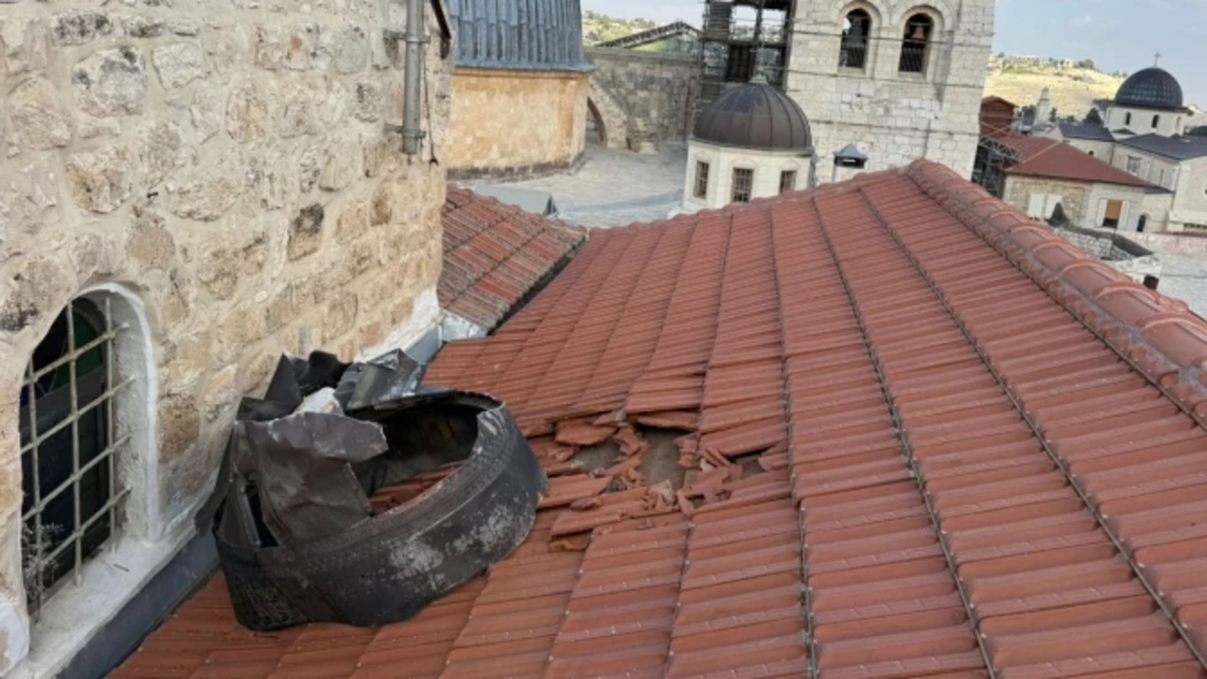 Iranian missile fragments fall near Church of the Holy Sepulchre