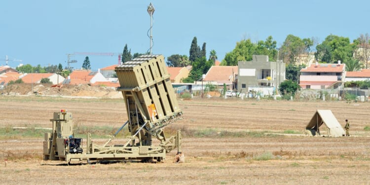An Israeli "Iron Dome" anti-air missile battery.