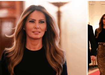 Melania Trump Celebrates Women's History Month in Sultry Adam Lippes Leopard Skirt