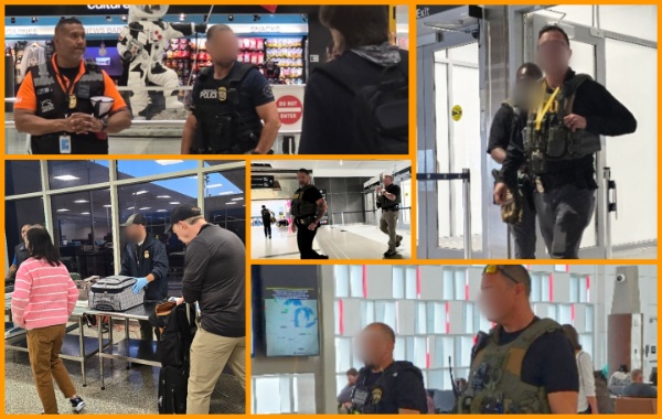  ICE Enforcement and Removal Operations Officers working in IAH Houston Airport (Bob Price/Breitbart Texas)