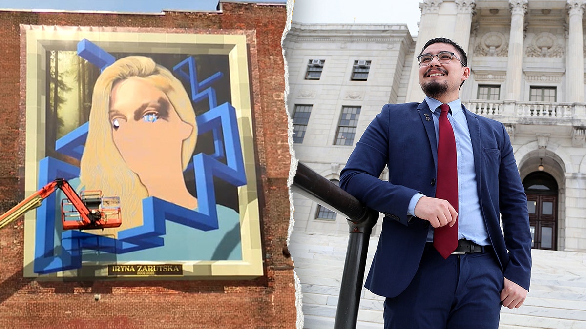 Split of Iryna Zarutska mural and Rep. David Morales