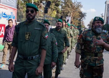 A group of IRGC soldiers in Tehran.