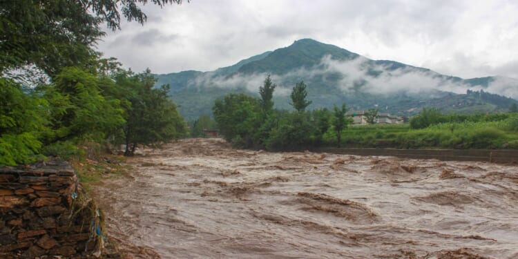 Flooding in Swat Valley, Pakistan, August 2022.