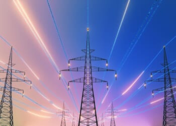 A view of transmission lines.