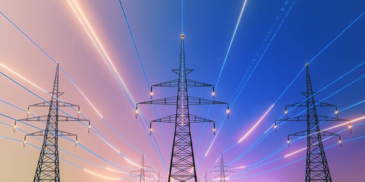 A view of transmission lines.