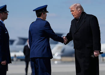 Trump Attends Dignified Transfer of 6 Servicemembers Killed in Iraq Crash