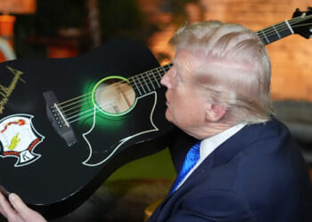 Trump Visits Graceland and Signs Replica Guitar: 'I Love Elvis'