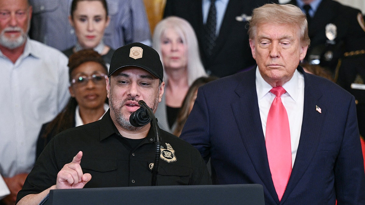 National Border Patrol Council President Paul Perez and President Donald Trump
