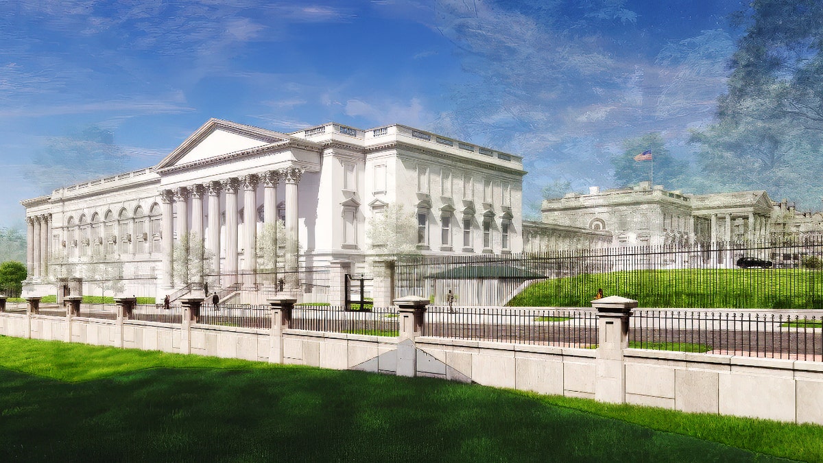 Rendering of the proposed White House