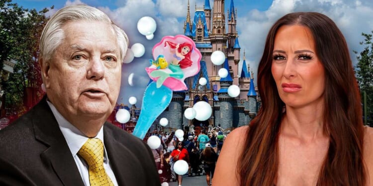 Lindsey Graham spotted holding bubble wand at Disney World during shutdown