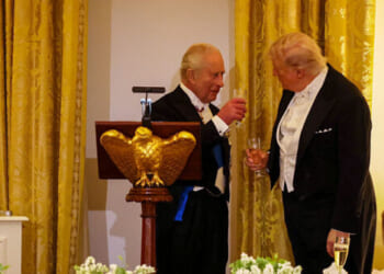 King Charles III Gives Ship's Bell From WW2 Sub HMS Trump to President