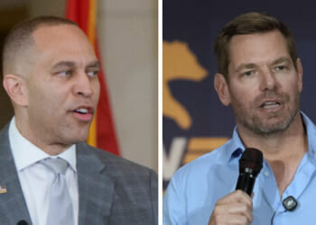 Dem Leader Jeffries Refuses to Say If He Pushed Swalwell to Resign