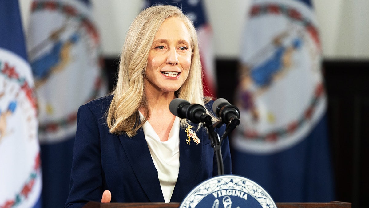 Virginia Gov. Abigail Spanberger delivers the Democratic response to U.S. President Donald Trump's State of the Union address on February 24, 2026 in Williamsburg, Virginia. Spanberger is serving in her first year as governor and is the first woman to hold the position in the Commonwealth of Virginia.