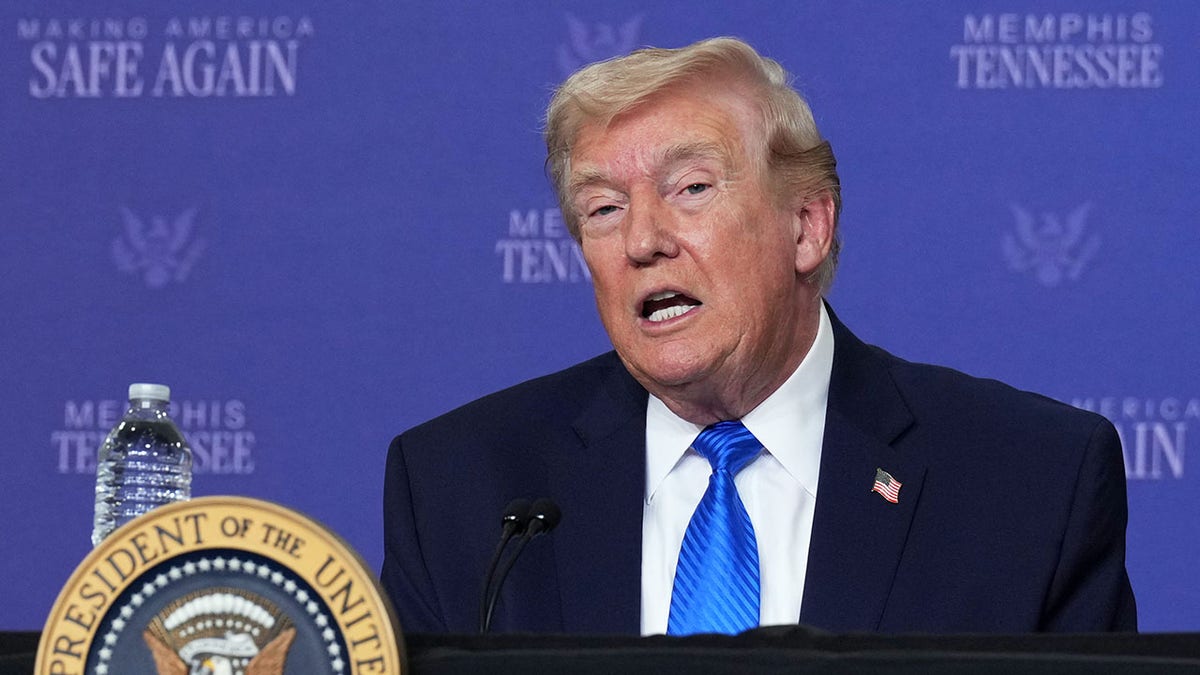 President Donald Trump in Memphis.