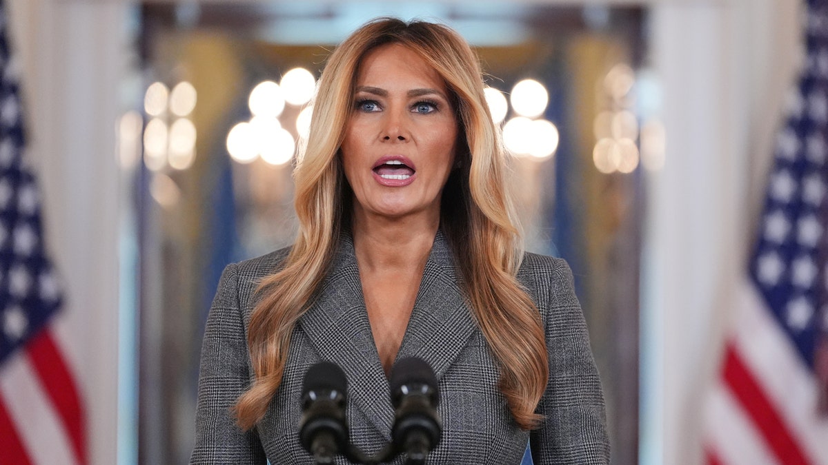 Melania Trump during address to the nation