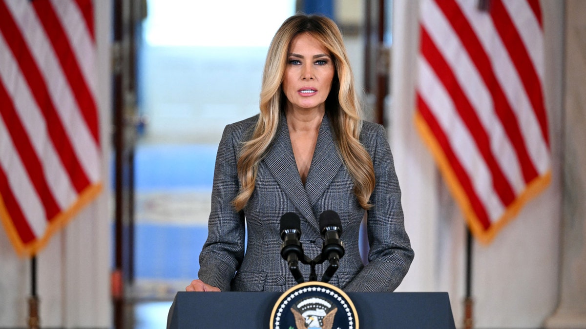 First Lady Melania Trump addresses the nation