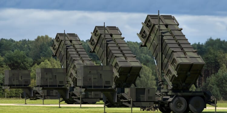 A battery of MIM-104 Patriot missiles in Poland.