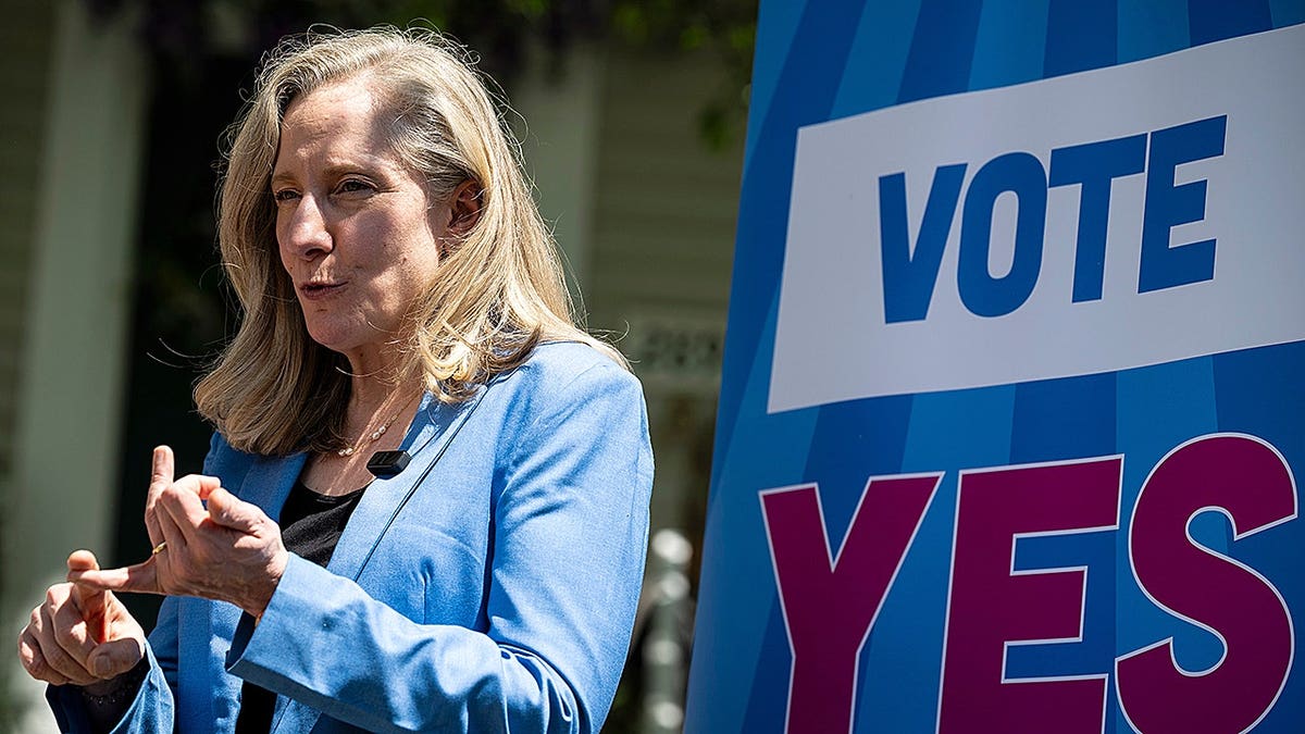 Abigail Spanberger speaking at Virginians For Fair Elections event in Woodbridge Virginia