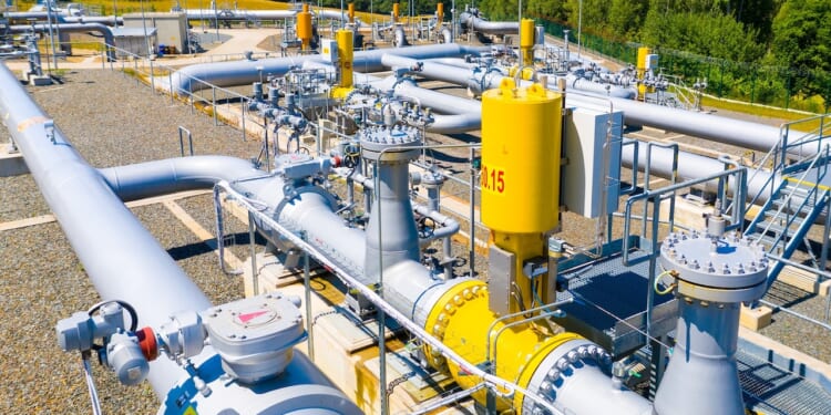 A part of the Nord Stream pipeline from Russia to the European Union.